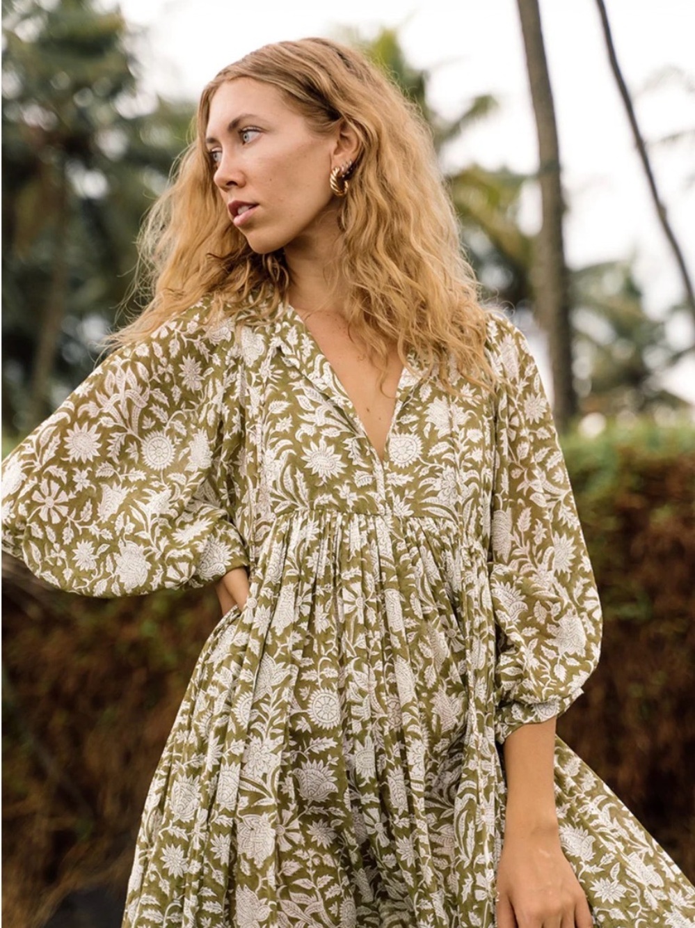 Daughters of India Kyra Midi Olive Size XXL - Picture 7 of 11